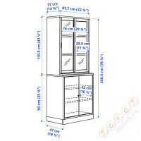 ⭐TONSTAD⭐Комбинация Drzв школеlскольжение, дубовый вейп/Чистое стекло, 82x47x201 cm⭐ИКЕА-39515055
