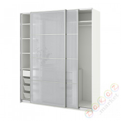 ⭐PAX / SVARTISDAL⭐Шкаф с раздвижными дверьми дверь, белый/белый имитация бумаги, 200x66x236 cm⭐ИКЕА-69432285