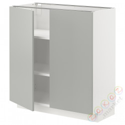 ⭐METOD⭐Кабинет stj/полки/2 дверь, белый/Havstorp светло-серый, 80x37 cm⭐ИКЕА-39538797