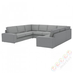 ⭐KIVIK⭐П-образный диван, 6-человек, Tibbleby бежевый/Серый⭐ИКЕА-09440580