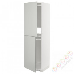 ⭐METOD⭐Шкаф, высокий лед/проживающий, белый/Havstorp светло-серый, 60x60x200 cm⭐ИКЕА-29539368