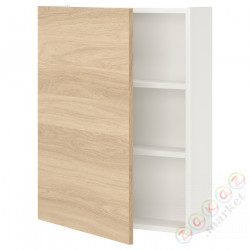 ⭐ENHET⭐настенный шкаф 2полки/дверь, белый/подражание. дуб, 60x17x75 cm⭐ИКЕА-49323664