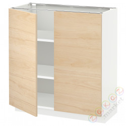 ⭐METOD⭐Кабинет stj/полки/2 дверь, белый/Askersund яркий узор ясеня, 80x37 cm⭐ИКЕА-29458041