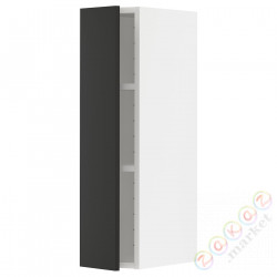 ⭐METOD⭐Навесной шкаф с полками, белый/Nickebo матантрацит, 20x80 cm⭐ИКЕА-59497507