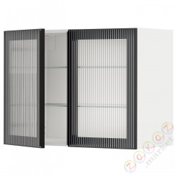 ⭐METOD⭐Шах половина/2 стакан Drz, белый/Hejsta антрацитowe ryflowане стакан, 80x60 cm⭐ИКЕА-89490651