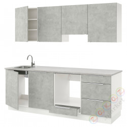 ⭐ENHET⭐Кухня, имитация бетона, 243x63.5x222 cm⭐ИКЕА-79337928