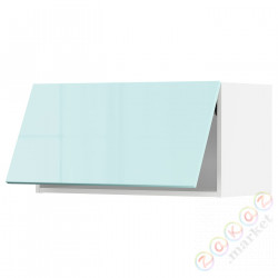 ⭐METOD⭐Навесной шкаф pos, белый Järsta/блеск светло-бирюзовый, 80x40 cm⭐ИКЕА-29414504