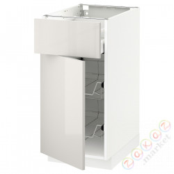 ⭐METOD / MAXIMERA⭐Кабинет stj/доктор/ящики/дверь, белый/Ringhult светло-серый, 40x60 cm⭐ИКЕА-29461675