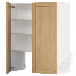 ⭐METOD⭐Шкаф okaнадa сполка/Drzс упражнениями, белый/Forsbacka дуб, 80x100 cm⭐ИКЕА-69509388