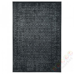 ⭐KYNDBY⭐Ковровая дорожка сkrótkim włosiem, патинированный серый/цветочный узор, 160x230 cm⭐ИКЕА-30453146