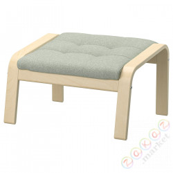 ⭐POANG⭐Подставка для ног, березовый шпон/Gunnared светло-зеленый⭐ИКЕА-49501939