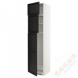 ⭐METOD⭐В ряду из 3 Drz, белый/Lerhyttan черный морилка, 60x60x240 cm⭐ИКЕА-49462607