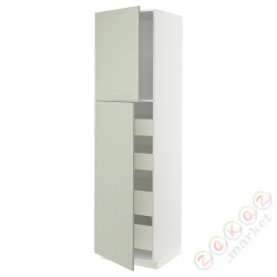 ⭐METOD / MAXIMERA⭐Шкаф, высота 2дверь/4лопата, белый/Stensund светло-зеленый, 60x60x220 cm⭐ИКЕА-79487060