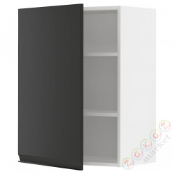 ⭐METOD⭐Навесной шкаф с полками, белый/Upplöv матантрацит, 60x80 cm⭐ИКЕА-19493097