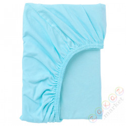 ⭐LEN⭐Простыня на резинке на резинке, синий, 80x165 cm⭐ИКЕА-80465284