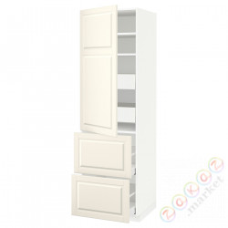 ⭐METOD / MAXIMERA⭐H пополам/4 шу/Drz/2 fr, белый/Bodbyn сливочный, 60x60x200 cm⭐ИКЕА-99369635