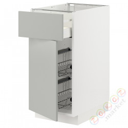 ⭐METOD / MAXIMERA⭐Кабинет stj/доктор/ящики/дверь, белый/Havstorp светло-серый, 40x60 cm⭐ИКЕА-59538942