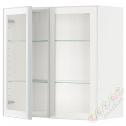 ⭐METOD⭐Шах половина/2 стакан Drz, белый/Hejsta белое прозрачное стекло, 80x80 cm⭐ИКЕА-89490566