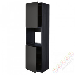 ⭐METOD⭐Шестой огромный 2dr/половина, черный/Nickebo матантрацит, 60x60x220 cm⭐ИКЕА-09498081