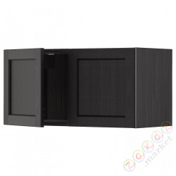 ⭐METOD⭐настенный шкаф/2 дверь, черный/Lerhyttan черный морилка, 80x40 cm⭐ИКЕА-99465854