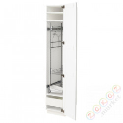 ⭐METOD / MAXIMERA⭐Высокий шкаф/домашний интерьер, белый Enköping/белый имитация дерева, 40x60x200 cm⭐ИКЕА-89473557