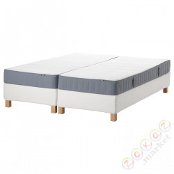 ⭐ESPEVAR/VESTMARKA⭐Континентальная кровать, белый/светло-голубой средней жесткости, 160x200 cm⭐ИКЕА-69414856