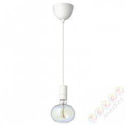 ⭐SUNNEBY / MOLNART⭐Подвесной светильник сżarówką, белый/w kшт.ałcт.е.elipsy разноцветный⭐ИКЕА-19491362