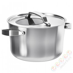 ⭐SENSUELL⭐Горшок с крышкой, нержавеющая сталь/Серый, 5.5 l⭐ИКЕА-90324547