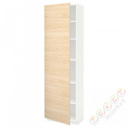 ⭐METOD⭐Высокий шкаф/полки, белый/Askersund яркий узор ясеня, 60x37x200 cm⭐ИКЕА-59454942