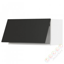 ⭐METOD⭐Навесной шкаф pos, белый/Nickebo матантрацит, 80x40 cm⭐ИКЕА-49499154