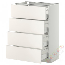 ⭐METOD / MAXIMERA⭐Бывший 4 пт/4шу, белый/Веддинге белый, 60x37 cm⭐ИКЕА-29026349