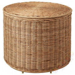 ⭐TOLKNING⭐Пуф ze schowkiem, wykonano ręcznт.е.ротанг⭐ИКЕА-90512666