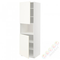 ⭐METOD⭐Ш x В ст микрофон 2Drz/половина, белый/Vallstena белый, 60x60x200 cm⭐ИКЕА-99507378