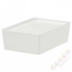 ⭐KUGGIS⭐Контейнер с крышкой, белый, 18x26x8 cm⭐ИКЕА-20280207