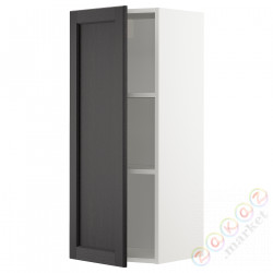 ⭐METOD⭐Навесной шкаф с полками, белый/Lerhyttan черный морилка, 40x100 cm⭐ИКЕА-89466566