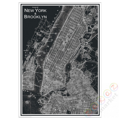 ⭐BILD⭐Плакат, New York City New, 50x70 cm⭐ИКЕА-80435857