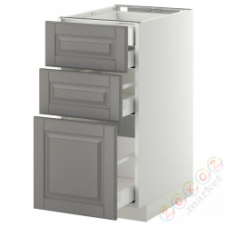 ⭐METOD / MAXIMERA⭐3 пт/2n/śr/в шу, белый/Bodbyn Серый, 40x60 cm⭐ИКЕА-49913983