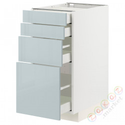 ⭐METOD / MAXIMERA⭐Sза st 4fr/4шу, белый/Kallarp jasnoсерый-синий, 40x60 cm⭐ИКЕА-99479257