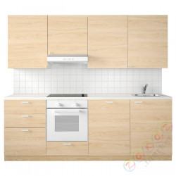 ⭐METOD⭐Кухня, белый Maximera/Askersund ясень, 240x60x228 cm⭐ИКЕА-99459872