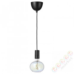 ⭐SUNNEBY / MOLNART⭐Подвесной светильник сżarówką, черный/w kшт.ałcт.е.elipsy разноцветный⭐ИКЕА-39491356