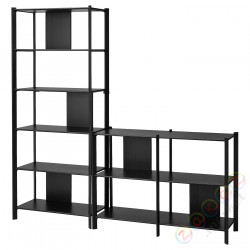 ⭐JATTESTA⭐Книжный шкаф, черный, 200x194 cm⭐ИКЕА-89494828