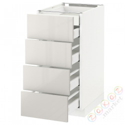 ⭐METOD / MAXIMERA⭐Бывший 4 пт/2n/3śr шу, белый/Ringhult светло-серый, 40x60 cm⭐ИКЕА-09141736