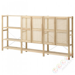 ⭐IVAR⭐Книжный шкаф с дверь, сосна, 259x30x124 cm⭐ИКЕА-19395799