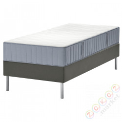 ⭐LYNGOR⭐Континентальная кровать, Вогстранда жесткий/светло-синий темно-серый, 90x200 cm⭐ИКЕА-89542725