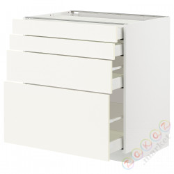 ⭐METOD / MAXIMERA⭐Sза st 4fr/4шу, белый/Vallstena белый, 80x60 cm⭐ИКЕА-69507214