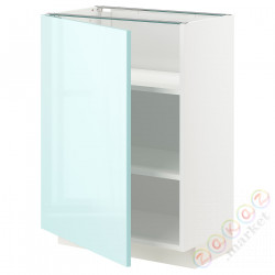 ⭐METOD⭐Кабинет ул./полки, белый Järsta/блеск светло-бирюзовый, 60x37 cm⭐ИКЕА-09462690