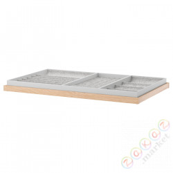 ⭐KOMPLEMENT⭐Выдвижная полка со вставкой, подражаниеacja дуб bejcowанеgo na biało, 100x58 cm⭐ИКЕА-09249529