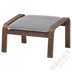 ⭐POANG / HAVERODAL⭐Подставка для ног, коричневый/Виббербо черный/бежевый⭐ИКЕА-69463644