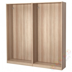 ⭐PAX⭐2 рамы шкафа, подражаниеacja дуб bejcowанеgo na biało, 200x35x201 cm⭐ИКЕА-89261070