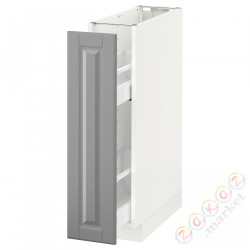 ⭐METOD⭐Кабинет ул./wysuwане wyposażenт.е.доб, белый/Bodbyn Серый, 20x60 cm⭐ИКЕА-89164880